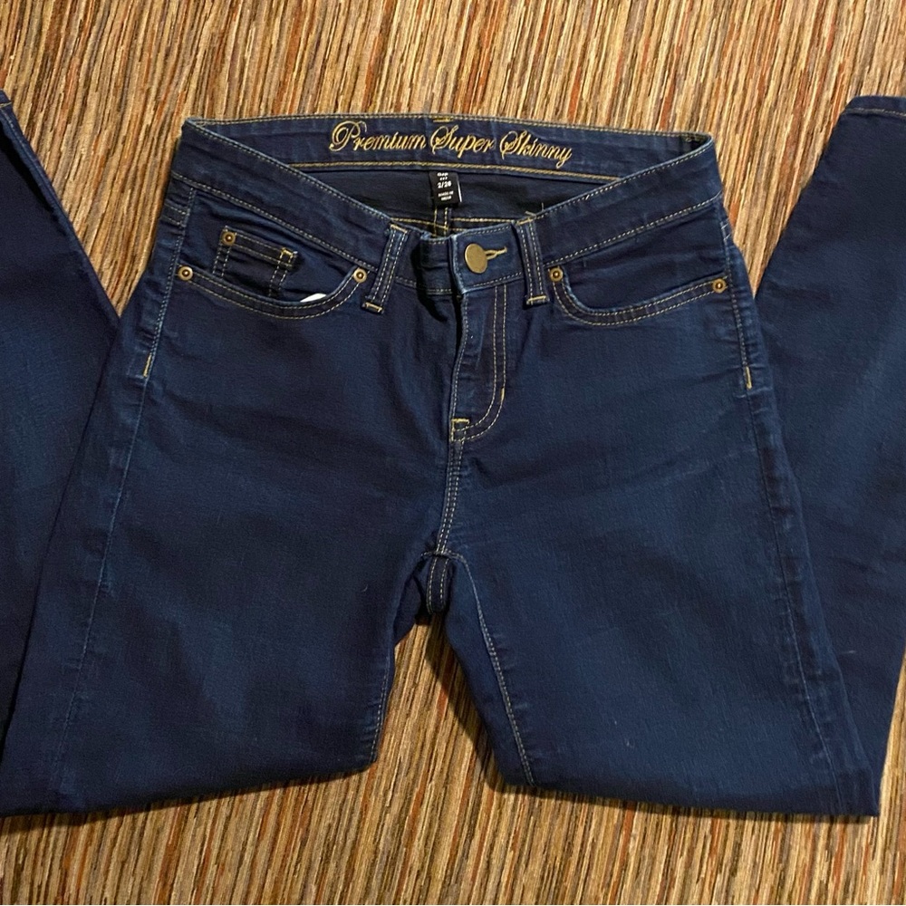 Gap Premium Super Skinny Jeans in Dark Blue size 2